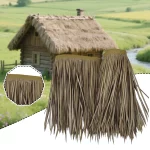 시뮬레이션 야자수 짚 롤 인조 짚 가짜 잔디 방수 PVC/PE 멕시코 티키 오두막 바 짚 지붕 장식 파티오 - 이미지 3