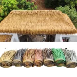 시뮬레이션 야자수 짚 롤 인조 짚 가짜 잔디 방수 PVC/PE 멕시코 티키 오두막 바 짚 지붕 장식 파티오