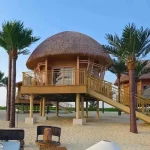 시뮬레이션 야자수 짚 롤 인조 짚 가짜 잔디 방수 PVC/PE 멕시코 티키 오두막 바 짚 지붕 장식 파티오 - 이미지 6