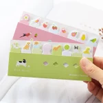 만화 스티커 메모 패드, 귀여운 동물 스틱 마커, 일기 스티커, 인덱스 책갈피, 사무실 학교 용품, A6754, 1 개 - 이미지 3