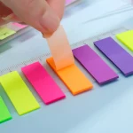 컬러 형광 스티커 메모 세트 메모 패드 북마크 배너 투명 스티커 메모 학교 사무실 문구 - 이미지 3