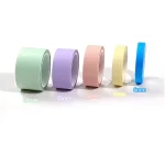 전문 5 롤 형광펜 스티커 투명 PET 형광 색인 탭 접착 스티커 롤 편지지 - 이미지 6