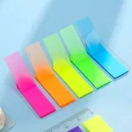 컬러 형광 스티커 메모 세트 메모 패드 북마크 배너 투명 스티커 메모 학교 사무실 문구 - 이미지 4