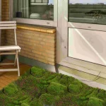 시뮬레이션된 이끼 잔디 장식 인공 바위 매트 깔개 정원 식물 라운드 거짓 - 이미지 6