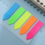 컬러 형광 스티커 메모 세트 메모 패드 북마크 배너 투명 스티커 메모 학교 사무실 문구 - 이미지 5