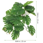 파충류용 인공 팜 식물 테라리움 재미있는 플라스틱 장식, 흡입 컵, 물고기 탱크 장식, 거미 인클로저 - 이미지 6