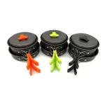 2-3인용 야외 조리기구 세트 DS200 캠핑 요리 냄비 팬 그릇 세트 - 이미지 2