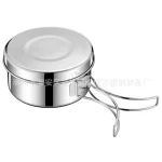 스테인레스 스틸 캠핑 조리기구 세트, 일본식 야외 요리, 휴대용 스토브 및 냄비, 내열성, 2-3 인용 - 이미지 5