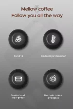 2025 신형 자동차 휴대용 여행 커피컵 316 스테인리스 스틸 보온컵 (르노 클리오 메간 트래픽 캡쳐 마스터 로건 캔) - 이미지 4