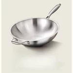 두꺼운 316 스테인레스 스틸 평평한 바닥 팬, 코팅이 없는 붙지 않는 스테이크 프라이팬, 야외용 분리형 손잡이. - 이미지 4