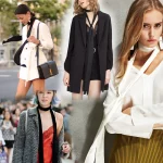 5X190CM 여성 좁은 롱 스카프 190x5cm 솔리드 컬러 쉬폰 실크 고무 레드 타이 블랙 가방 리본 머리띠 초커 스 트리머 - 이미지 6