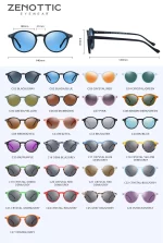 ZENOTTIC 레트로 편광 선글라스 2023 2024 남성 여성 빈티지 소형 라운드 프레임 선글라스 편광 렌즈 UV400 고글 그늘 - 이미지 3