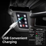 ROCKBROS 남녀공용 자전거 라이트 헬멧, MTB 도로 후미등 경고 사이클링 헬멧, EPS PC 통합 성형 안전 자전거 헬멧 - 이미지 5