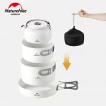 네이처하이크 스테인레스 스틸 세라믹 논스틱 조리기구, 야외 휴대용 캠핑 피크닉 식기 주전자, 프라이팬 냄비 - 이미지 5