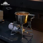 야외 스테인레스 스틸 캠핑 셰라 그릇 Campingmoon S369 요리 냄비 파인 셰라 그릇 500ml - 이미지 5