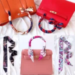 여자 스키니 실크 스카프 90cm * 4cm 긴 머리 스트립 실크 리본 작은 목 스카프 가방 핸들 리본 스카프 스카프 숙녀 넥타이 - 이미지 3