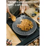 네이처하이크 스테인레스 스틸 그릴 팬 라운드 비 스틱 바베큐 플레이트 바베큐 그릴 야외 여행 캠핑 프라이팬 베이킹 트레이 - 이미지 3