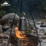 캠핑문 스테인리스 대용량 핸드 브루드 커피포트 캠핑용 차 만들기 주전자 가정용 주방용품 - 이미지 3