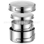 스테인레스 스틸 캠핑 조리기구 세트, 일본식 야외 요리, 휴대용 스토브 및 냄비, 내열성, 2-3 인용 - 이미지 3