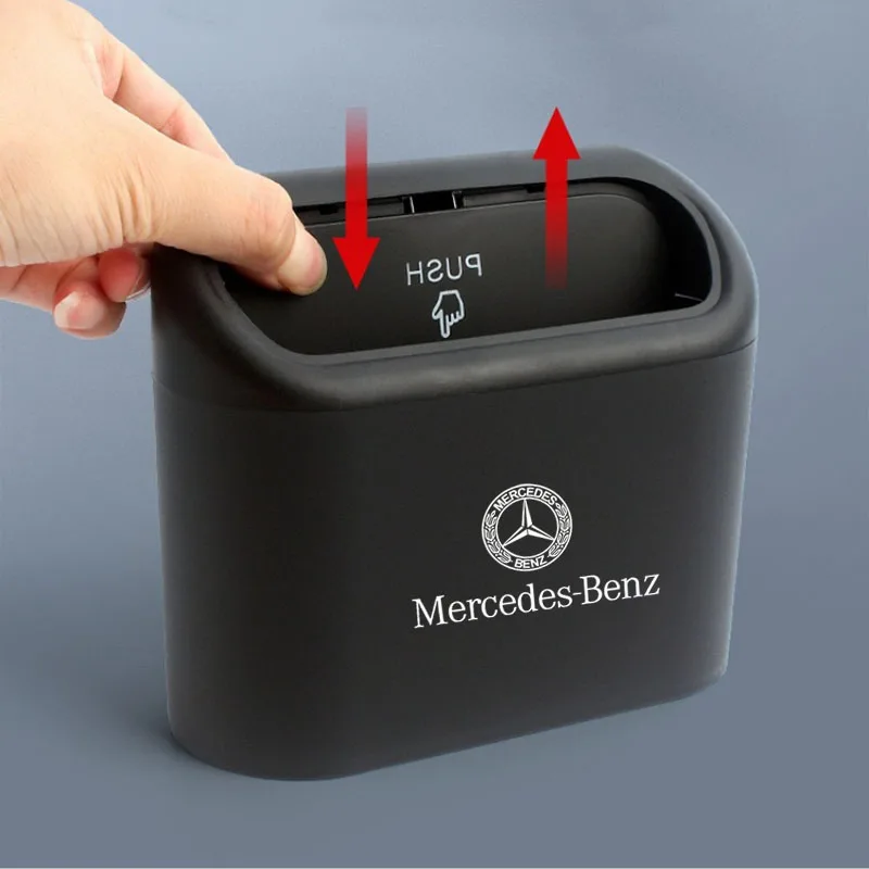 kf-S259e4bb02bac48a0929fd08cb8c6377aF 메르세데스 벤츠 AMG W177 W176 X166 X167 C257 C218 X253 C118 C117 용 차량용 휴지통 수납함 걸이형 쓰레기통 인테리어 액세서리 - 이미지 1