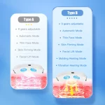 Ems 얼굴 마사지 V-페이스 이중 턱 감속기 얼굴 모양 얼굴 리프팅 기계 턱 슬리머 피부 강화 케어 미용 장치 - 이미지 5