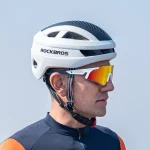 ROCKBROS 경량 사이클링 헬멧, 마그네틱 커버, 통기성 일체형 자전거 헬멧, 안전 보호, 남성용 자전거 헬멧 - 이미지 3