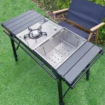 lohascamping 휴대용가스버너, 캠핑버너, 미니버너 ,휴대용버너,이소가스버너,플랫버너,고화력가스버너,부탄가스버너,그리들버너,igt버너 ,미니스토브, 접이식버너, 캠핑가스버너,캠핑버너세트, igt테이블,화로대테이블, 백패킹테이블, igt가변다리 , igt메쉬트레이，접이식 IGT 테이블, 경량 배낭 롤 테이블, 다기능 조절 가능 다리 책상, 데스크탑 버너, 바베큐 테이블,접이식테이블 - 이미지 6