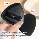 블랙 트라이앵글 파우더 퍼프 페이셜 메이크업 스펀지 소프트 벨벳 화장품 퍼프 믹서 뷰티 파운데이션 메이크업 스펀지 메이크업 액세스 - 이미지 4