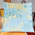 새로운 하와이 90*90CM 능 직물 스카프 Shawls 여름 패션 브랜드 비치 선 스크린 실크 스카프 인쇄 사각형 머리띠 Bandannas - 이미지 4