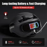 SLSHINING LED 자전거 헬멧 LED 디스플레이 화면 미등 스마트 APP 제어 자전거 헬멧 도로 MTB 사이클링 헬멧 - 이미지 5