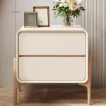 북유럽 럭셔리 나이트 테이블, 트렌디 서랍, 미니멀리스트 보관 나이트 스탠드, 현대 침실 홈 가구, 나무 침대 옆 캐비닛 T - 이미지 4
