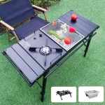 lohascamping 휴대용가스버너, 캠핑버너, 미니버너 ,휴대용버너,이소가스버너,플랫버너,고화력가스버너,부탄가스버너,그리들버너,igt버너 ,미니스토브, 접이식버너, 캠핑가스버너,캠핑버너세트, igt테이블,화로대테이블, 백패킹테이블, igt가변다리 , igt메쉬트레이，접이식 IGT 테이블, 경량 배낭 롤 테이블, 다기능 조절 가능 다리 책상, 데스크탑 버너, 바베큐 테이블,접이식테이블 - 이미지 2