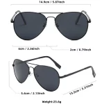 클래식 빅 파일럿 편광 선글라스 남자 럭셔리 금속 블랙 항공 태양 안경 남성 패션 운전 휴가 그늘 UV400 - 이미지 4