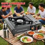 캠핑, 야외 바비큐, 가족 및 친구 모임 중 요리에 적합한 휴대용 굴뚝형 스토브, 다기능