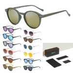 ZENOTTIC 레트로 편광 선글라스 2023 2024 남성 여성 빈티지 소형 라운드 프레임 선글라스 편광 렌즈 UV400 고글 그늘