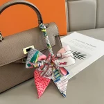 2024 여성용 긴 스카프 좁은 리본 머리띠 여성 Neckerchief 핸들 가방 밴드 두건 헤어 타이 액세서리 - 이미지 3