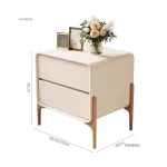 북유럽 럭셔리 나이트 테이블, 트렌디 서랍, 미니멀리스트 보관 나이트 스탠드, 현대 침실 홈 가구, 나무 침대 옆 캐비닛 T - 이미지 6