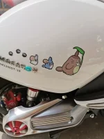 토토로 자동차 스티커 흠집 커버 커버 배터리 오토바이 헬멧 송아지 전기 자동차 장식 스티커 - 이미지 5