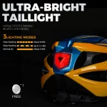 VICTGOAL 남성 자전거 헬멧 후미등 자성 고글 UV400 렌즈 차양판 자전거 헬멧 산악자전거 전동 킥보드 자전거 안전 - 이미지 4