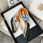 여성을위한 럭셔리 실크 목도리 스퀘어 스카프 새틴 패션 랩 Neckerchief 여성 헤어 밴드 리본 머리띠 두건 70X70CM - 이미지 5