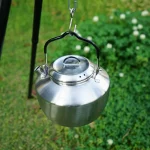 NOBANA & CLS 야외 캠핑 대용량 1.5L/1.3L 주전자 304 스테인레스 스틸 피크닉 휴대용 주전자 자체 운전 커피 포트