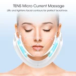 V 페이스 리프팅 머신 전기 V-라인 업 리프트 벨트 페이스 스킨 핫 압축 리프팅 퍼밍 뷰티 장치 이중 턱 감속기 - 이미지 2