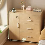 잠글 수 있는 침대 옆 보관 캐비닛, 현대식 서랍형 스탠드, 이동식 침실 정리함, 넓은 가정용 보관 장치 - 이미지 4