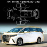 토요타 알파드 2024 2025용 PFCC TPU 프리컷 도장 보호 필름 차량 바디 스티커 투명 스크래치 방지 UV 차단