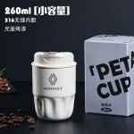 2025 신형 자동차 휴대용 여행 커피컵 316 스테인리스 스틸 보온컵 (르노 클리오 메간 트래픽 캡쳐 마스터 로건 캔) - 이미지 5