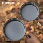 Tiartisan 350ml/500ml 티타늄 접이식 손잡이 요리 프라이팬 야외 캠핑 Picninc 초경량 휴대용 식기 조리기구 - 이미지 4
