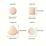 휴대용 파운데이션 파우더 퍼프, 물방울 모양 뷰티 메이크업 스폰지, 믹서기 여행 여성 메이크업 도구, 5 개 - 이미지 6