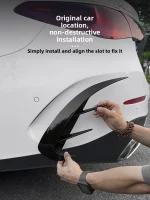 메르세데스-벤츠 W214 E-클래스 스포츠 버전용, 리어 윈드 나이프 개조 리어 바 브라이트 블랙 블레이드 자동차 스티커 외장 트림 - 이미지 2