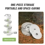 네이처하이크 캠핑 조리기구 세라믹 붙지 않는 세트 경량 휴대용 식기 주전자 프라이팬 냄비 쿡 세트 주방 용품 캠핑조리기구 캠핑조리도구세트 코펠 코펠 세트 캠핑주전자 캠핑냄비 그리들팬 캠핑 후라이팬 그릴팬 피크닉 캠핑 냄비 캠핑 주전자 캠핑후라이팬 캠핑 조리도구 캠핑 냄비세트 캠핑용 조리도구 - 이미지 2