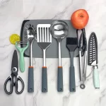 휴대용 야외 캠핑 주방 세트 과일 칼 가위 야채 보드 편리한 휴대용 멜론 필러 캠핑 피크닉 - 이미지 3